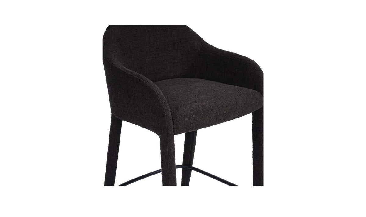 Marvao Counter Stool in Black, polyester detail, view 2