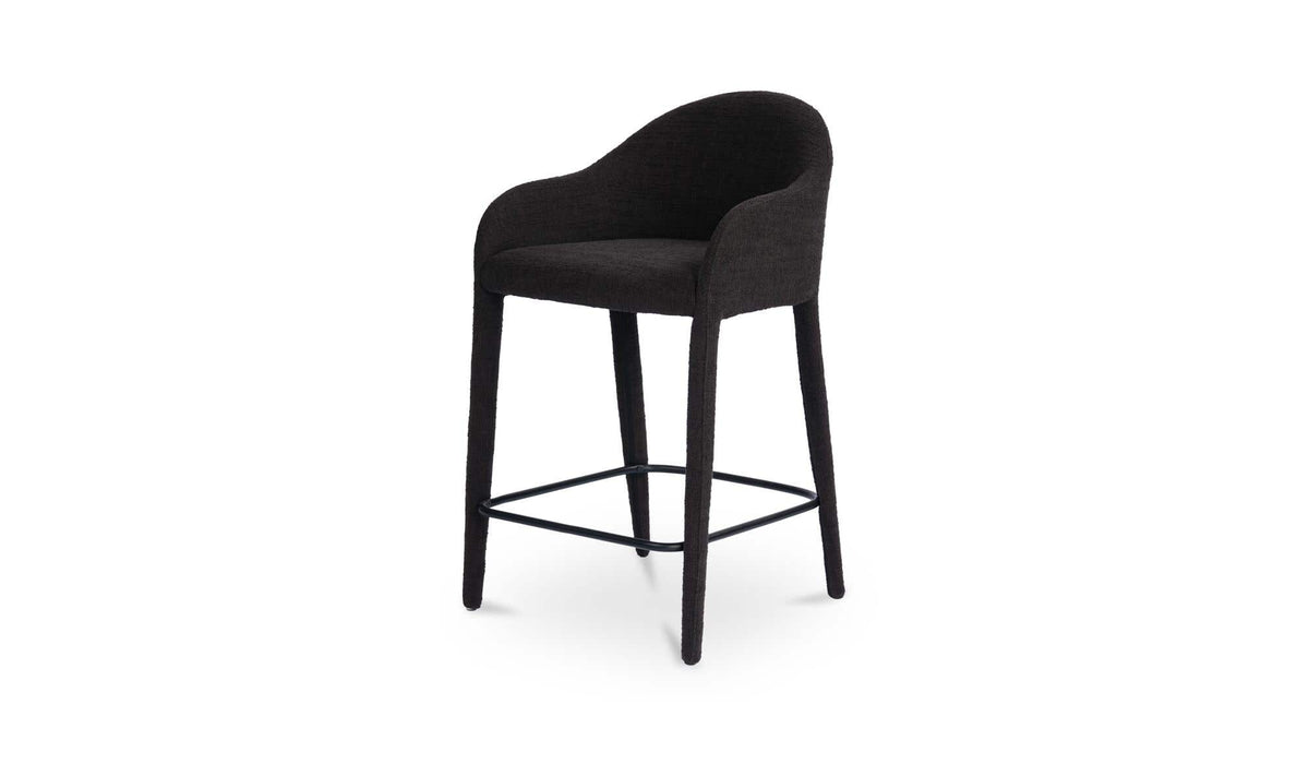 Marvao Counter Stool in Black, three-quarter view, view 2