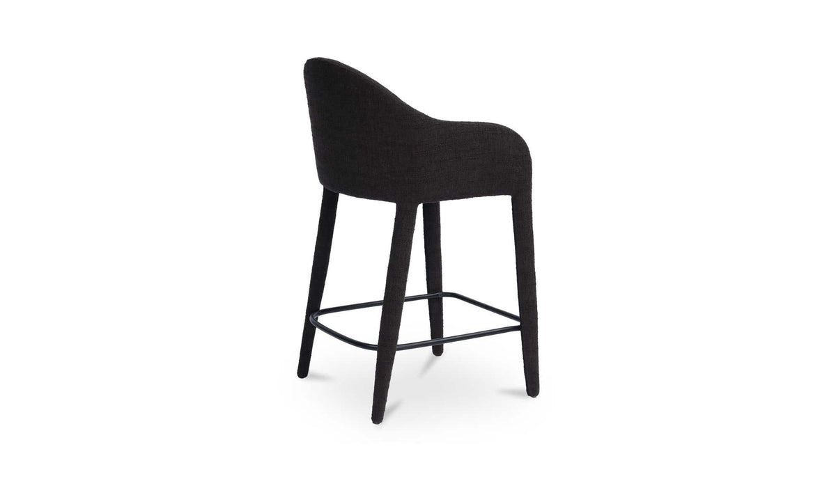 Marvao Counter Stool in Black, back view, view 2