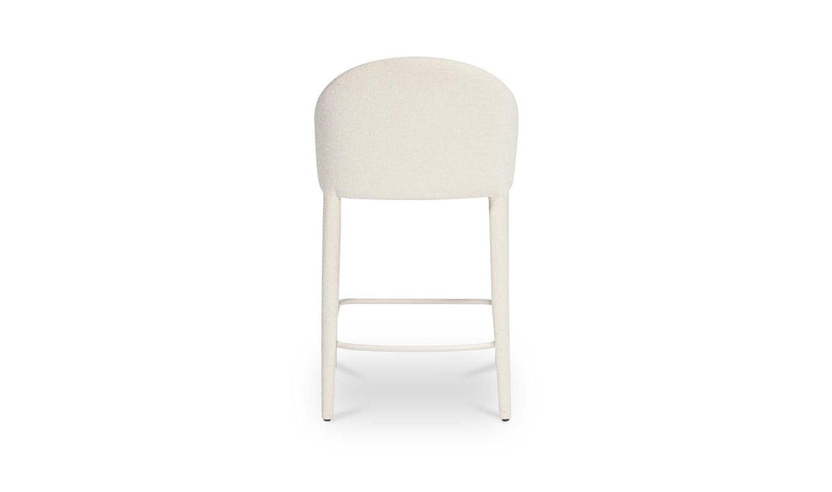 Marvao Counter Stool in Off White, back view
