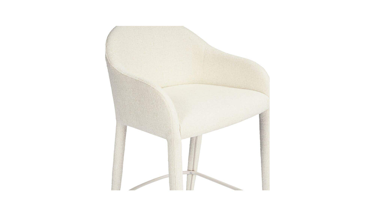 Marvao Counter Stool in Off White, polyester detail, view 2
