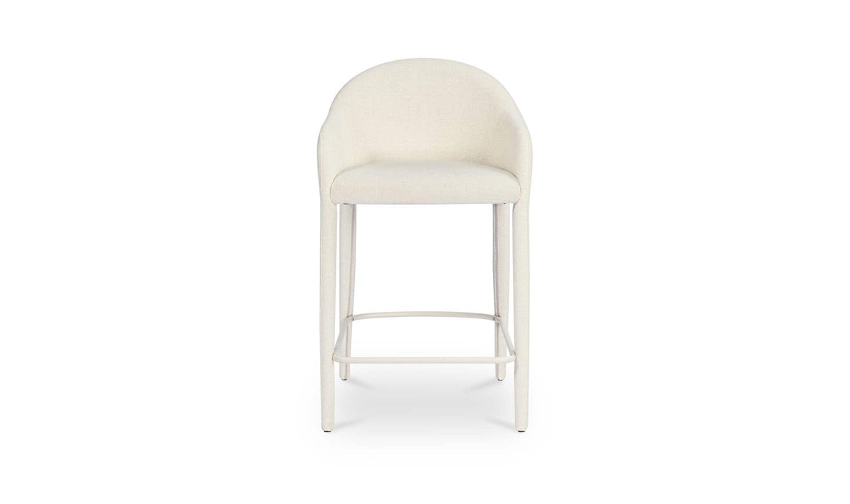 Marvao Counter Stool in Off White, polyester, 21¾" × 22"