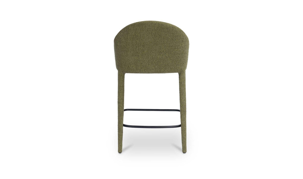 Marvao Counter Stool in Green, back view