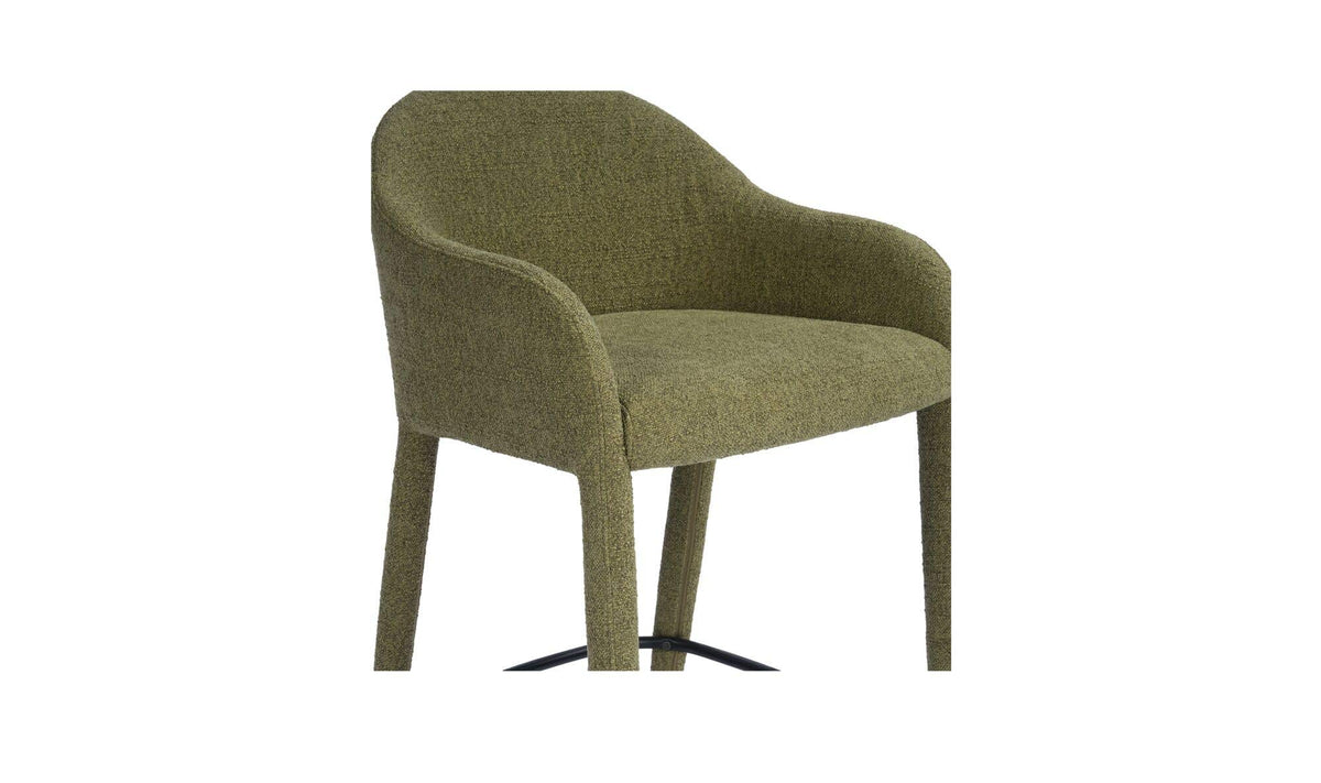 Marvao Counter Stool in Green, polyester detail, view 2