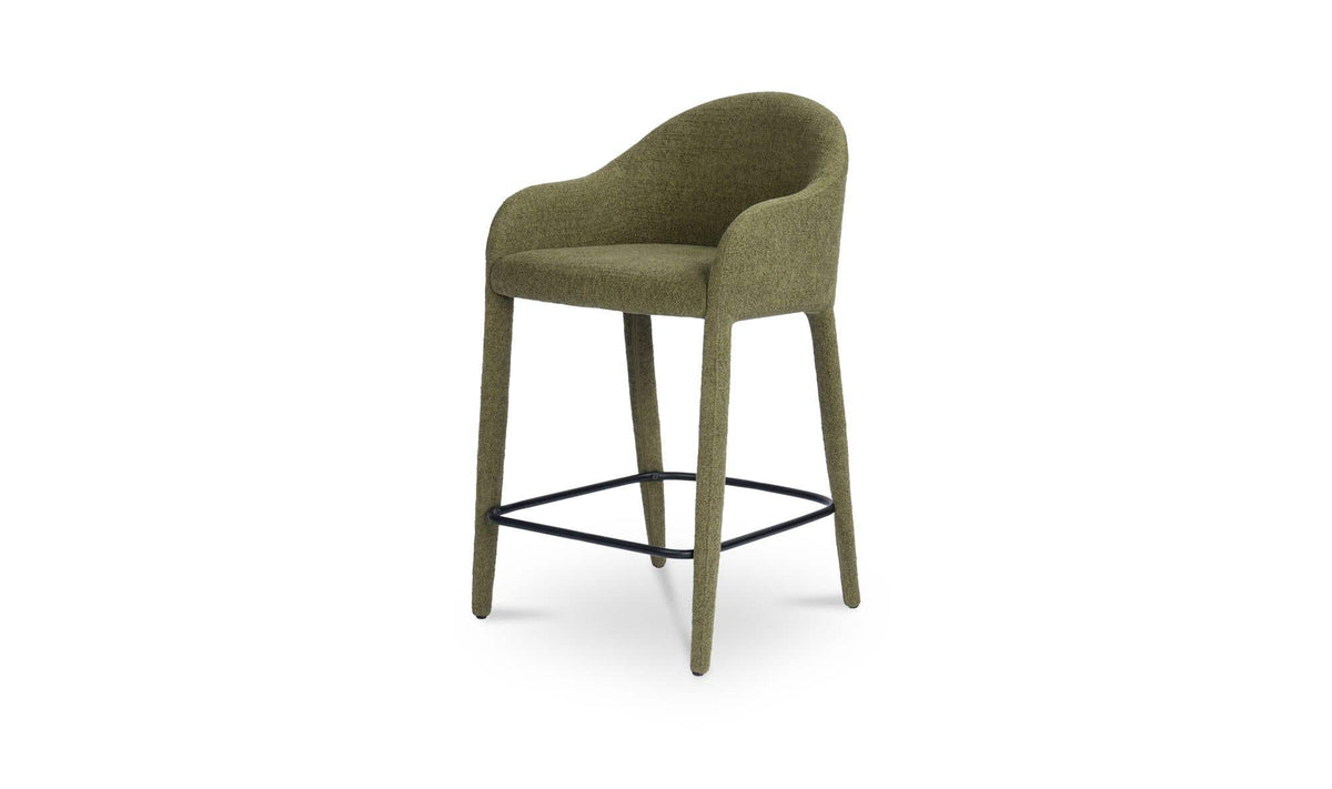 Marvao Counter Stool in Green, three-quarter view, view 2