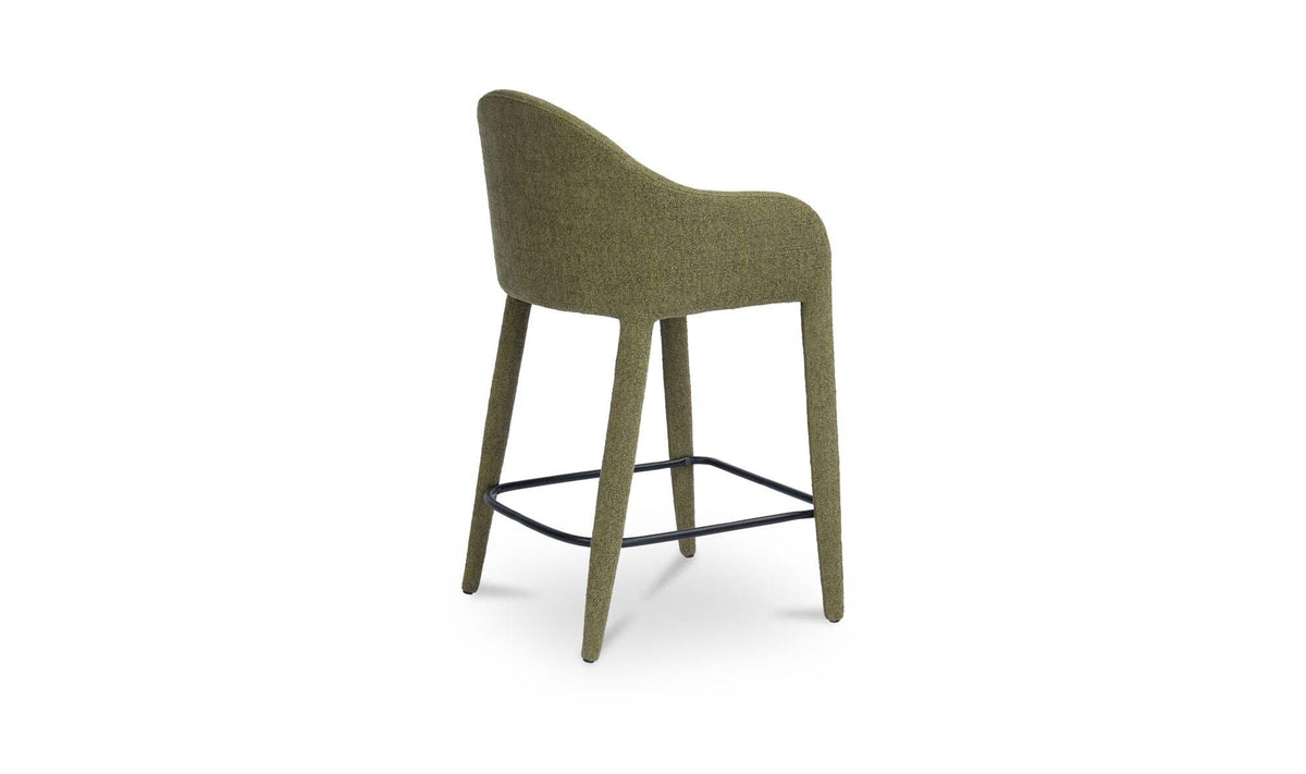 Marvao Counter Stool in Green, back view, view 2