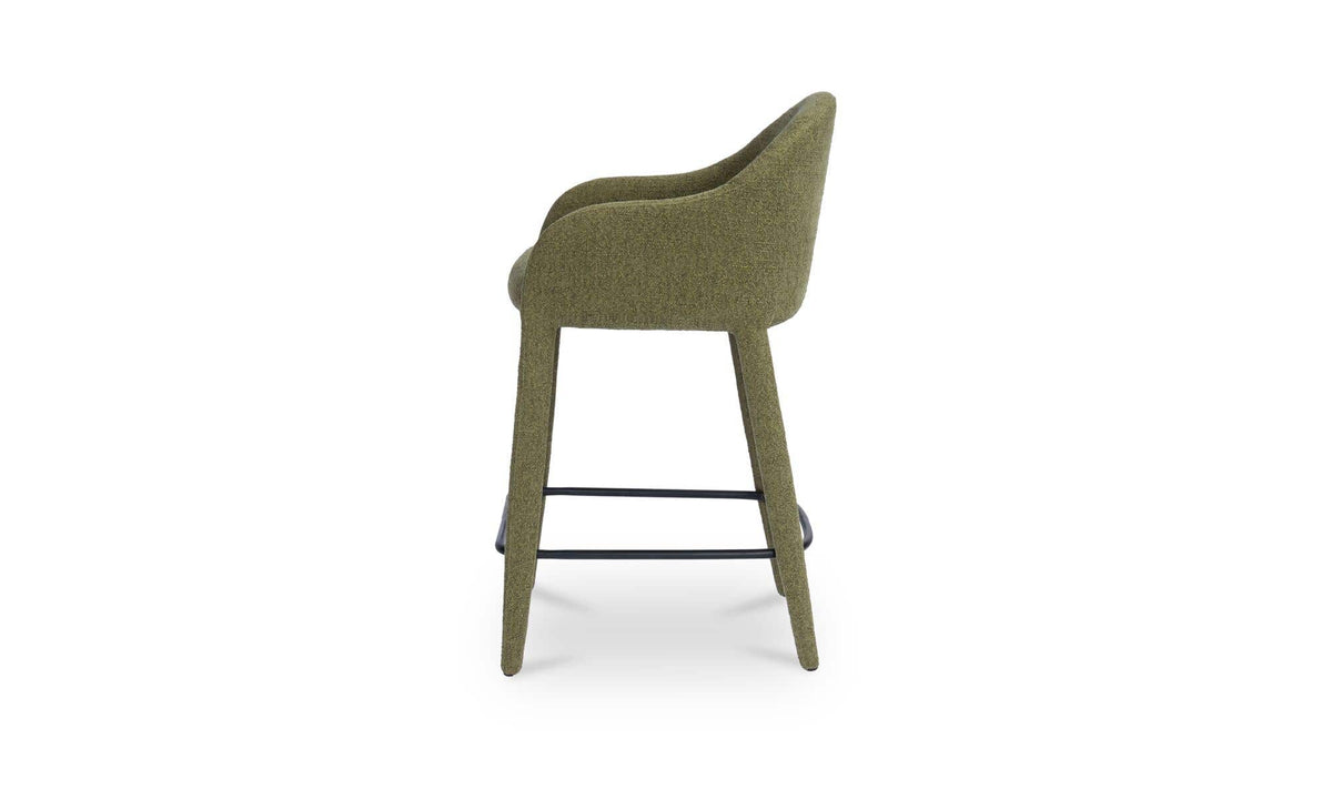 Marvao Counter Stool in Green, side profile, view 2