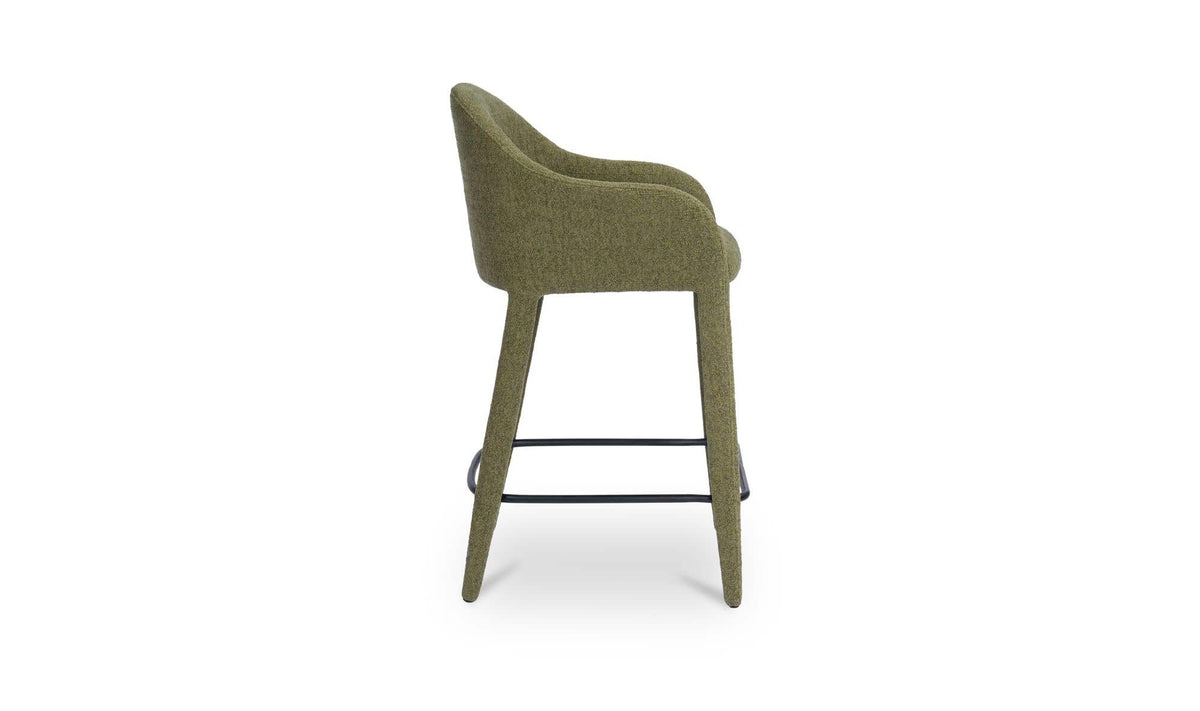 Marvao Counter Stool in Green, side profile