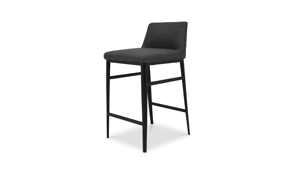 Bolsena Counter Stool in Charcoal Grey, polyester detail, view 2