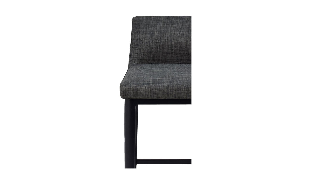 Bolsena Counter Stool in Charcoal Grey, polyester detail, view 3