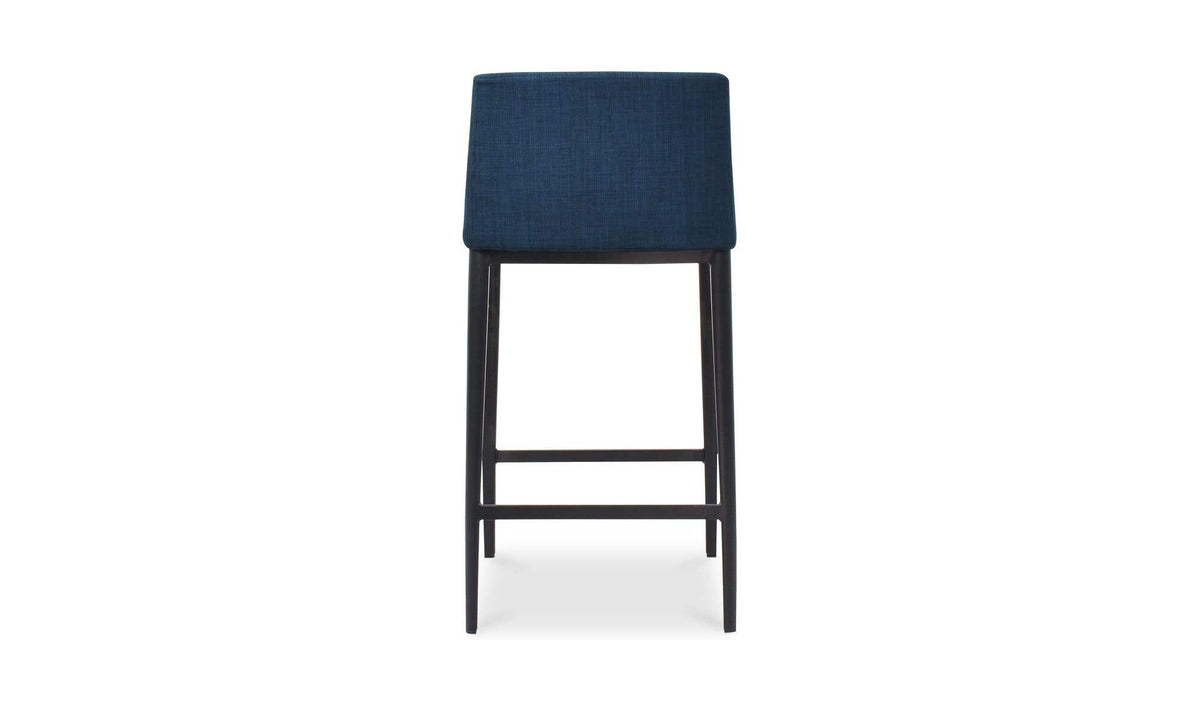 Bolsena Counter Stool in Blue, back view