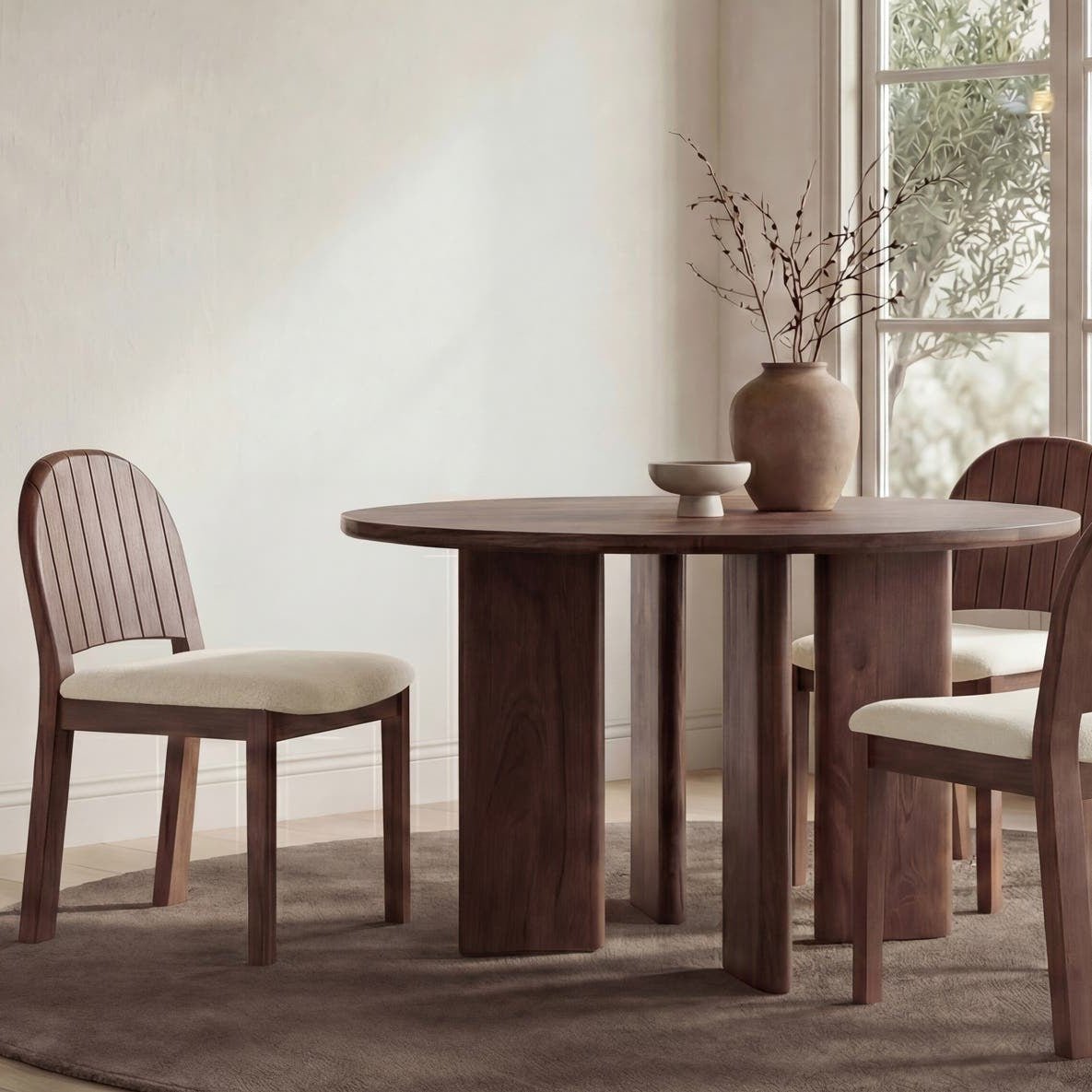 Elias Dining Chair Cream (Set of Two) - Altera