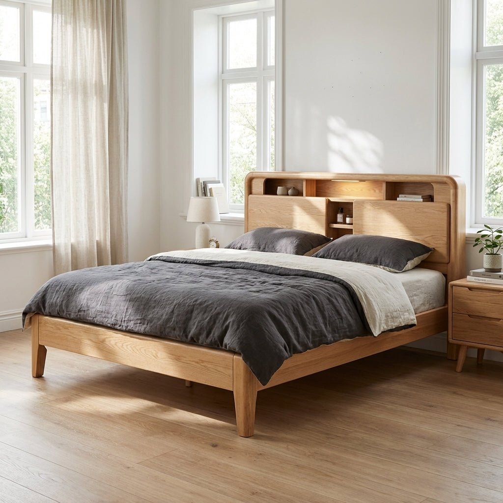 Ellie Crafted Solid Wood Smart Storage Bed - Altera
