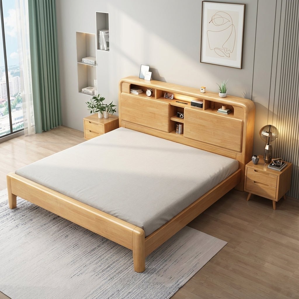 Ellie Crafted Solid Wood Smart Storage Bed - Altera