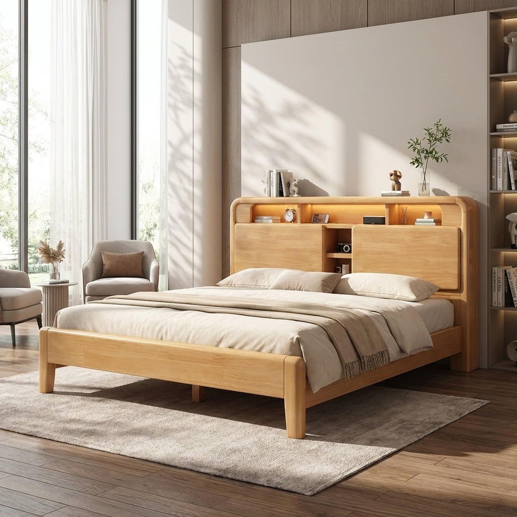 Ellie Crafted Solid Wood Smart Storage Bed - Altera