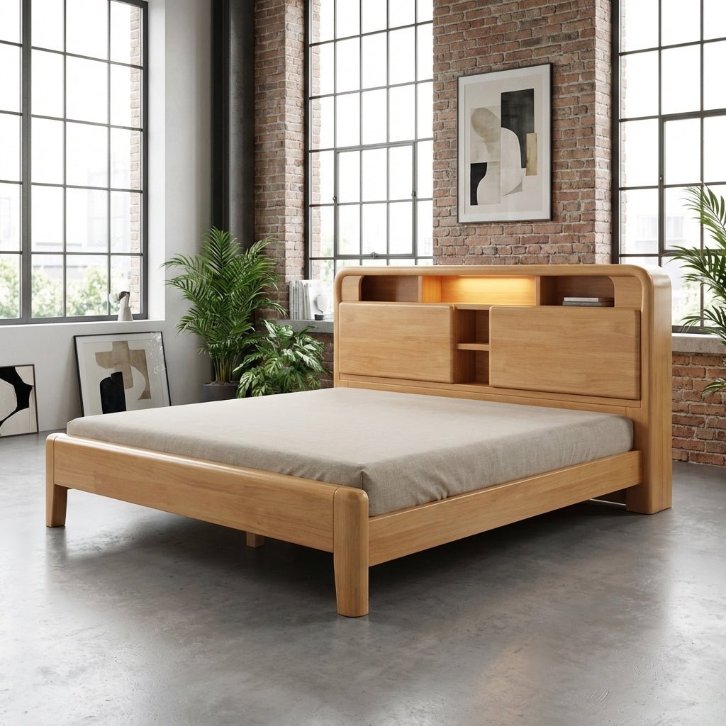 Ellie Crafted Solid Wood Smart Storage Bed - Altera