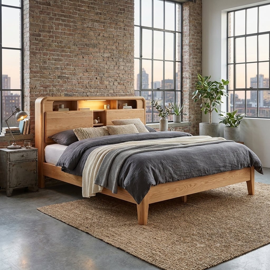 Ellie Crafted Solid Wood Smart Storage Bed - Altera