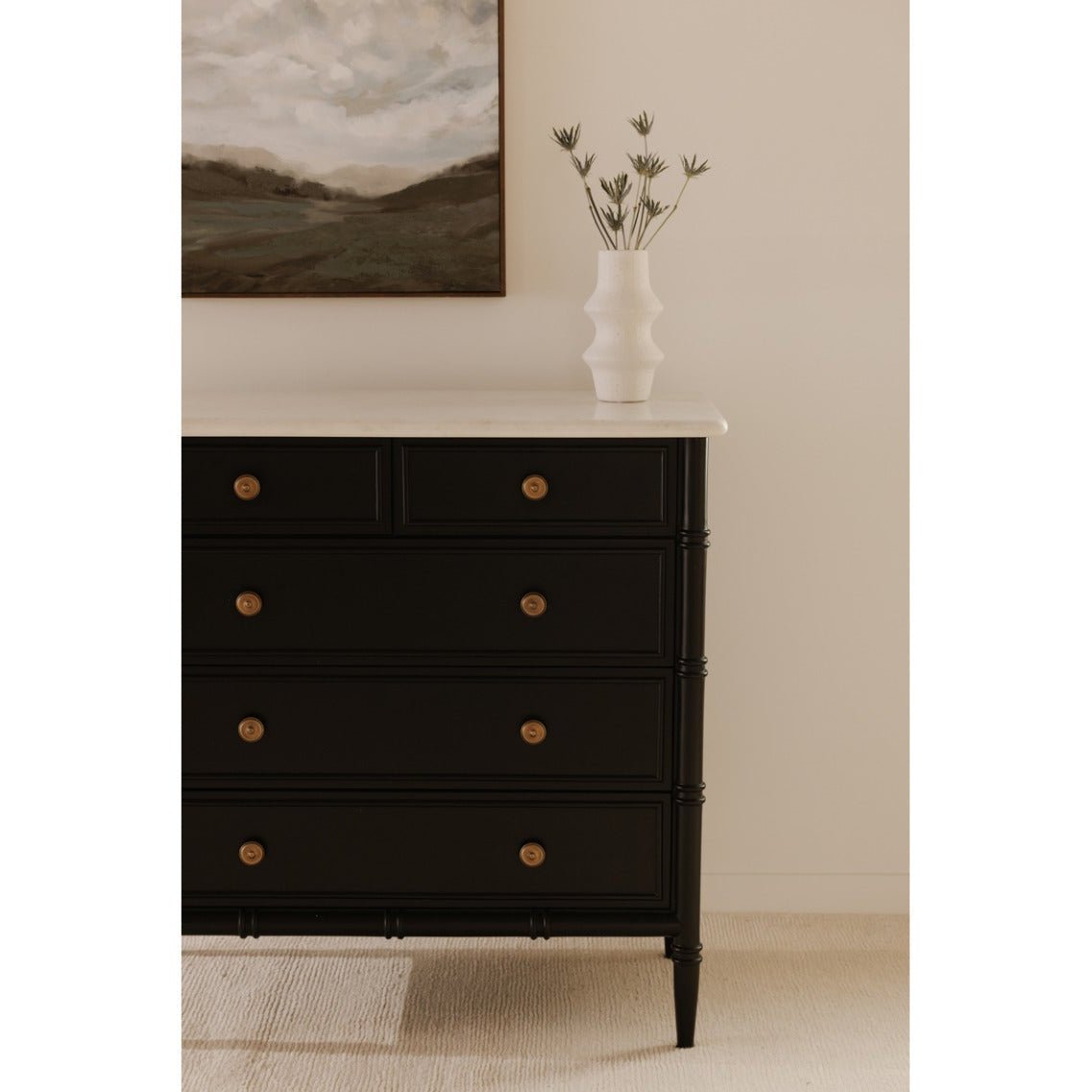 Elowen 5 Drawer Chest Black - Altera