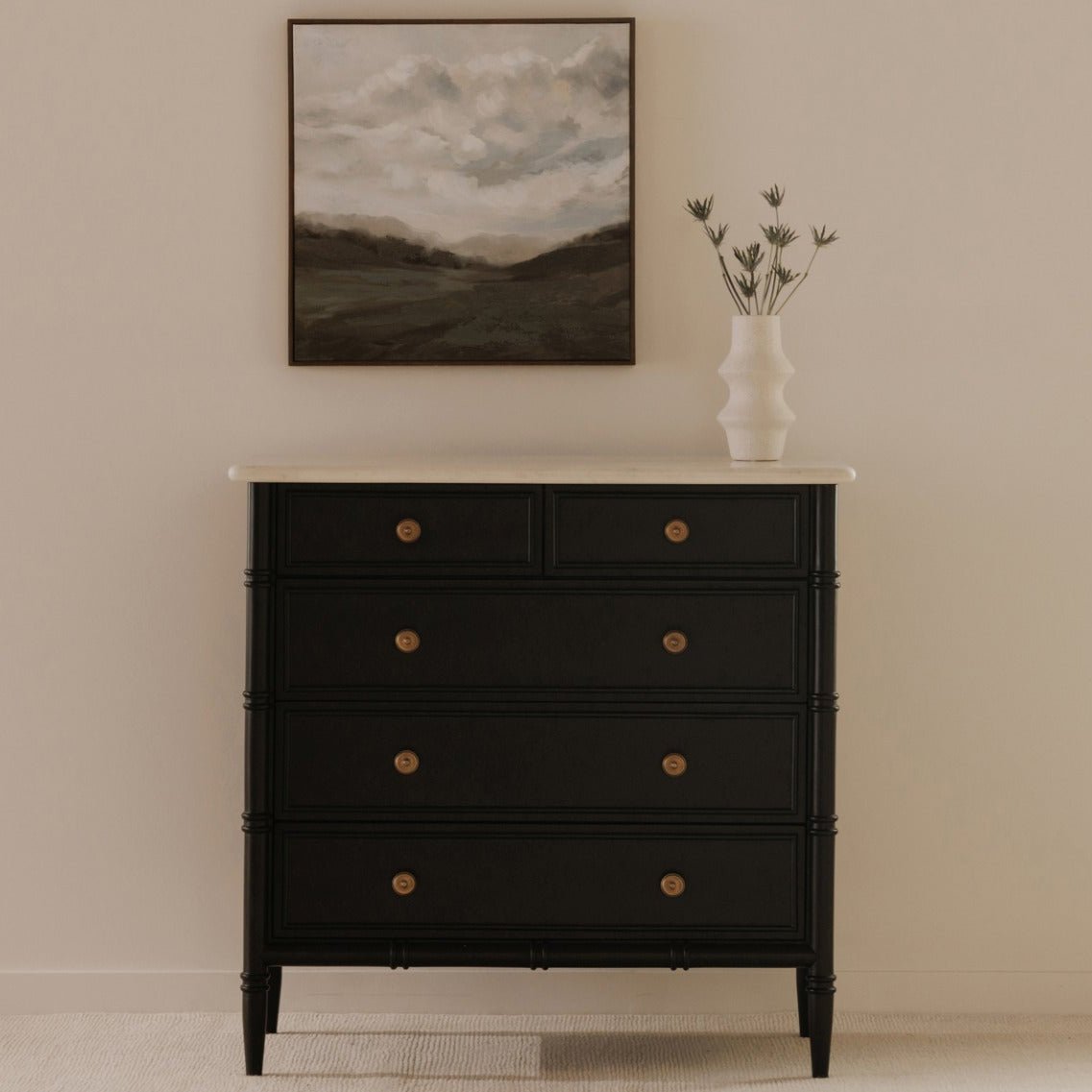 Elowen 5 Drawer Chest Black - Altera