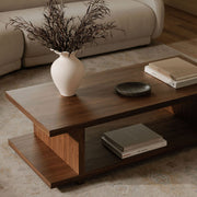 Monsaraz Coffee Table in Walnut — styled in a living room