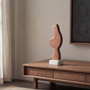 Erquy Wood And Marble Sculpture 1 - Altera