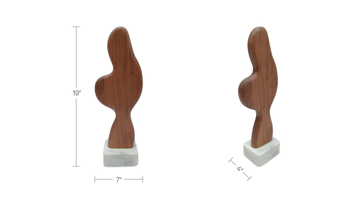 Erquy Wood And Marble Sculpture 1 - Altera