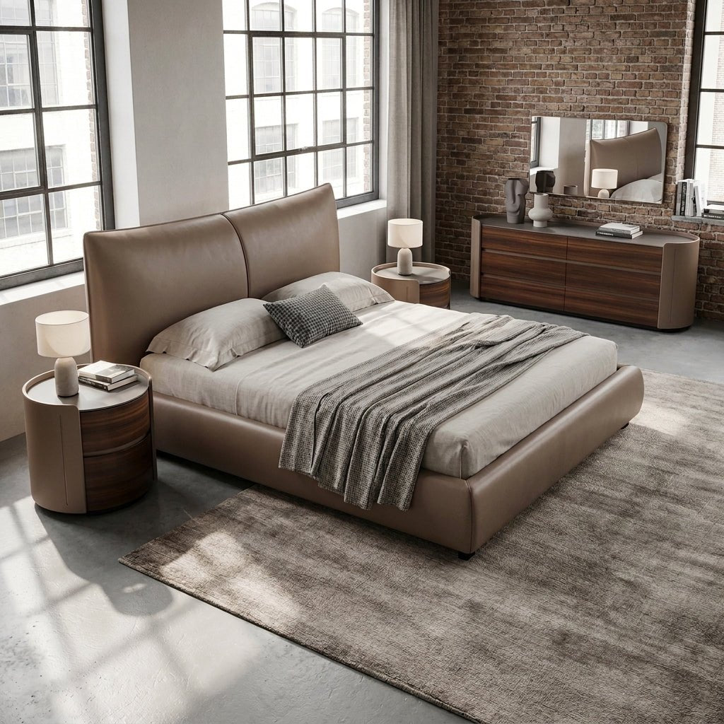 Estoril Half-leather Bed - Altera