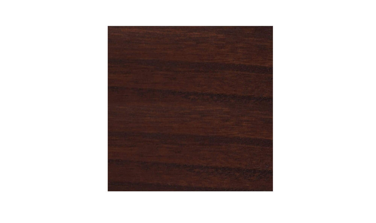 Braga Side Table in Brown — tempered glass detail