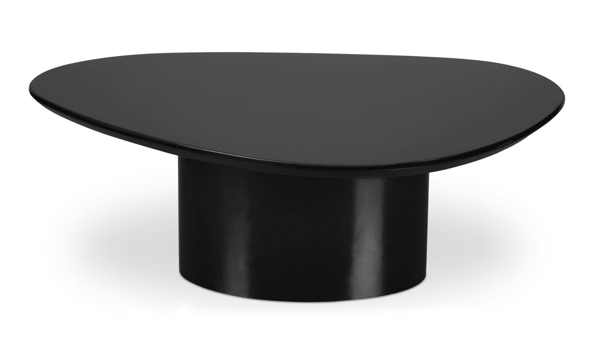 Ennis Coffee Table Black Lacquer in Black — with high-gloss lacquer detail