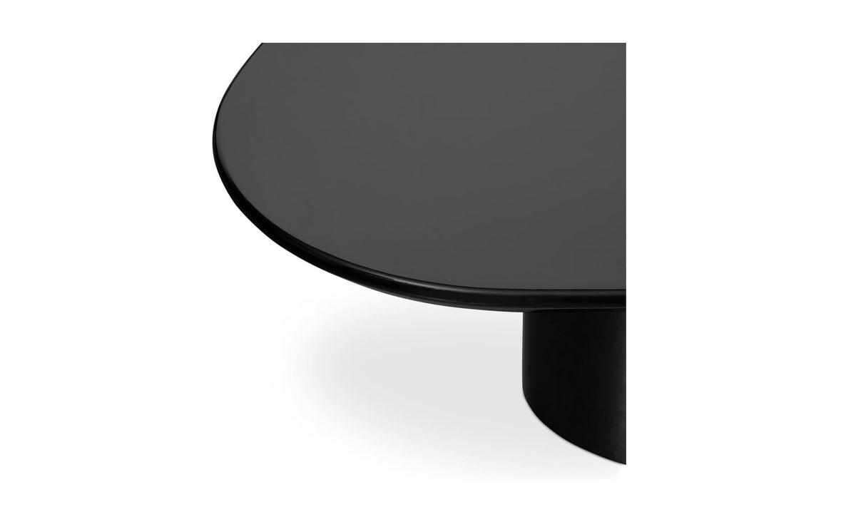 Ennis Coffee Table Black Lacquer in Black — with high-gloss lacquer detail