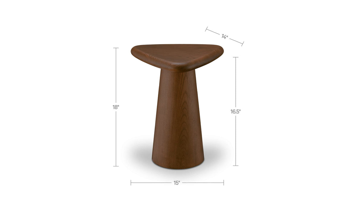 Raglan Cocktail Table in Brown — dimensions diagram, 15" × 14"