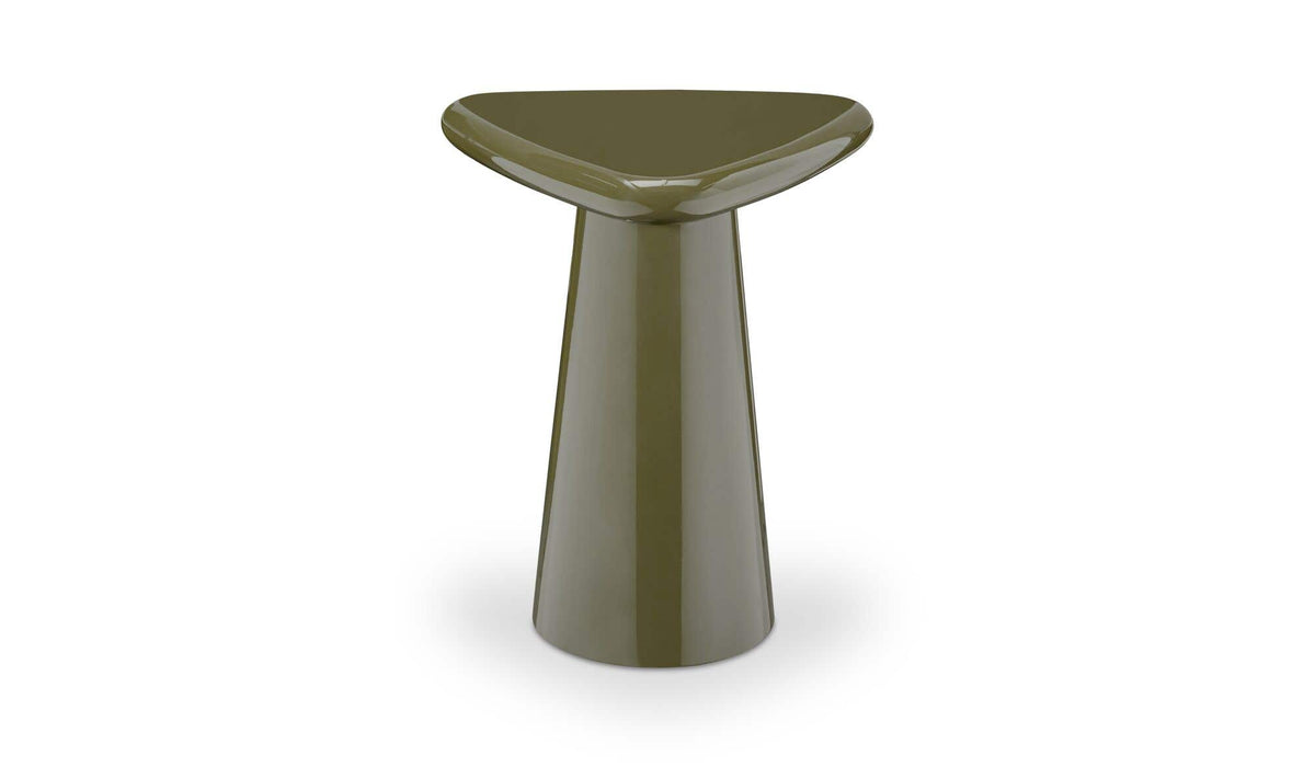 Raglan Cocktail Table Dark Green Lacquer in Dark Green — with high-gloss lacquer, 15" × 14"