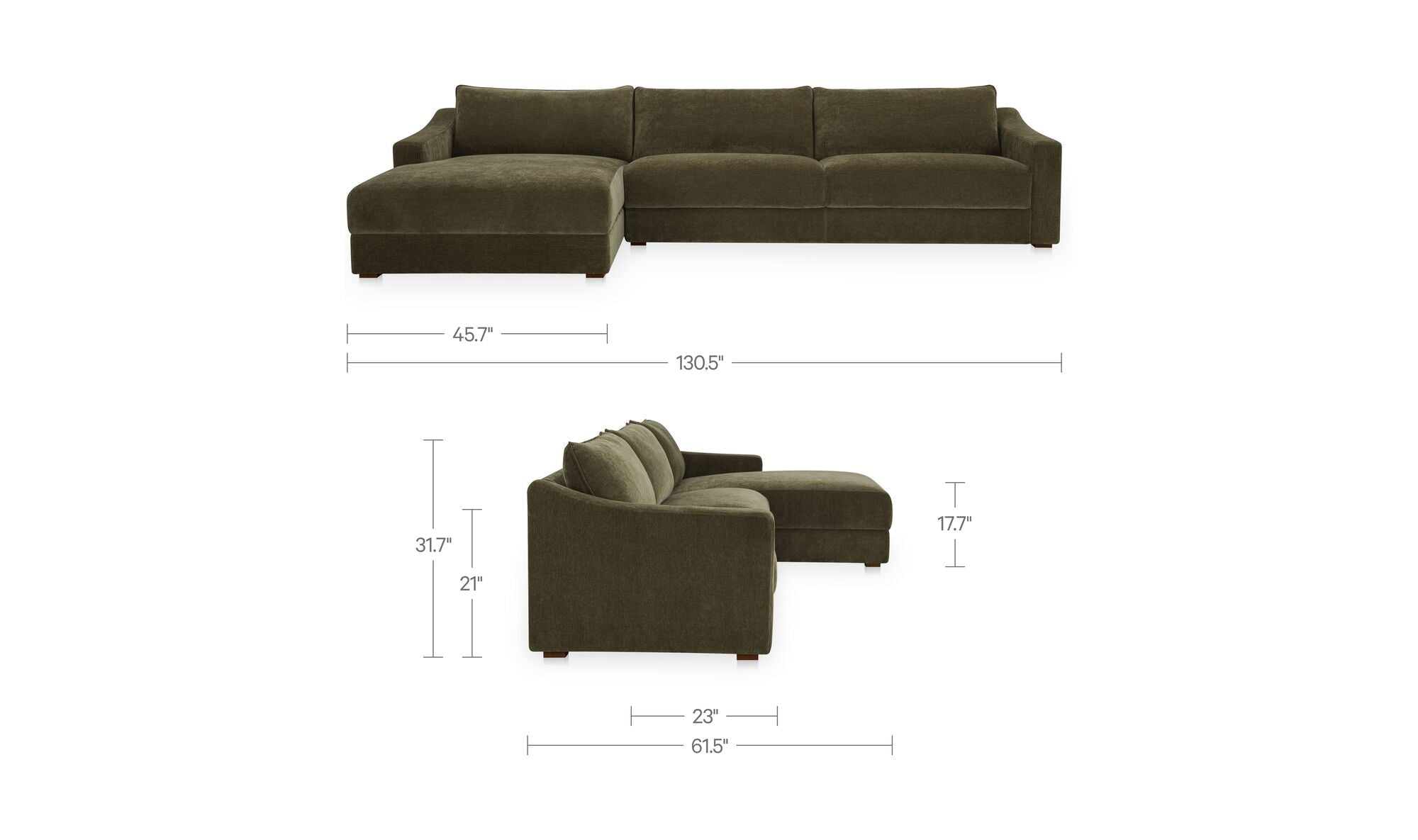 Cèdre vert / Gauche dimensions