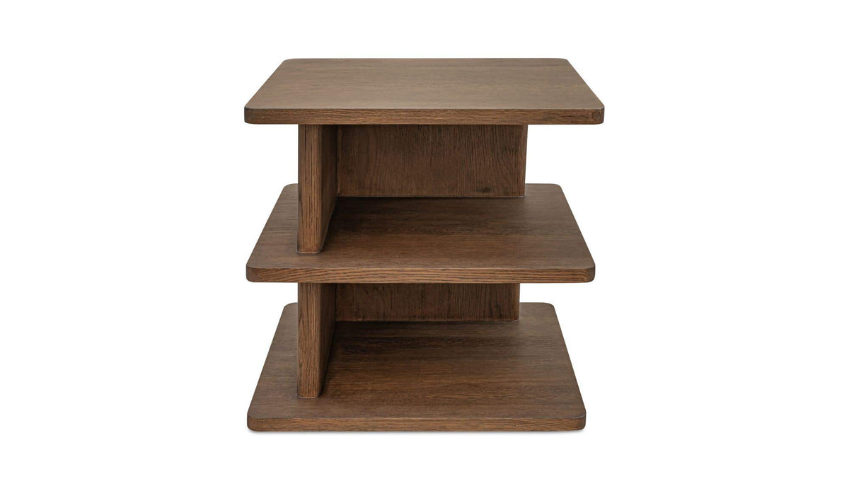Chiswick Side Table in Dark Brown — oak veneer, 22" × 22"