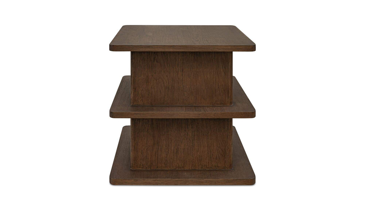 Chiswick Side Table in Dark Brown — side profile