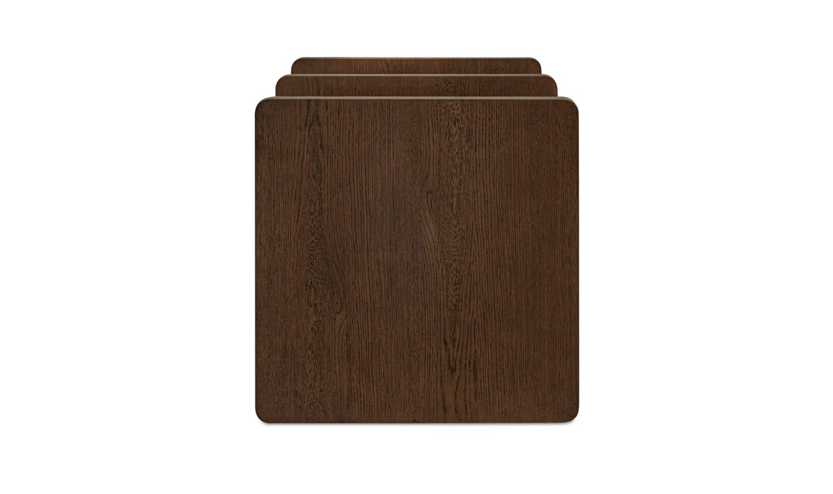 Chiswick Side Table in Dark Brown — top view