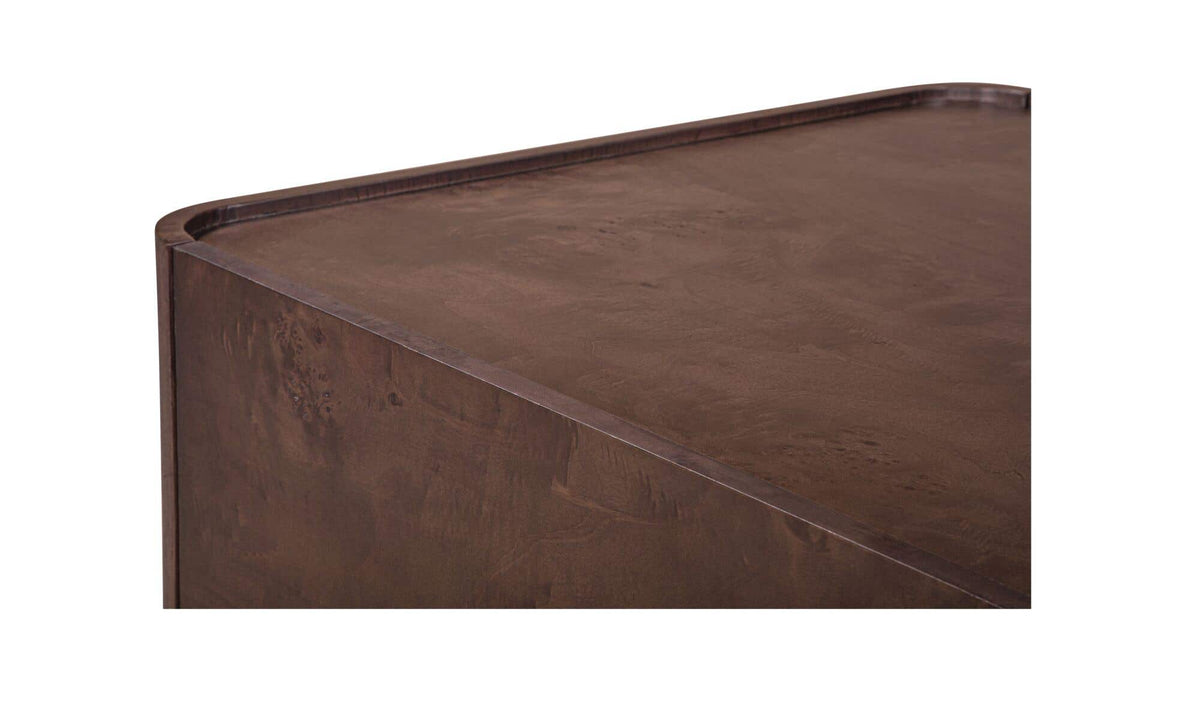 Galway Coffee Table in Burl — burl veneer detail