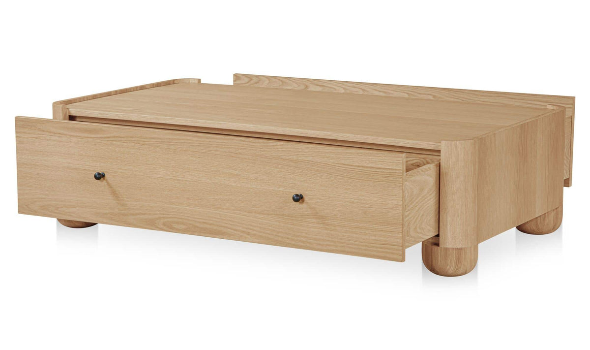 Galway Coffee Table in Natural — three-quarter view