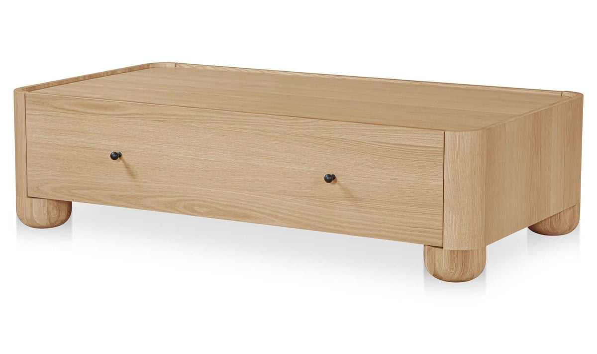 Galway Coffee Table in Natural — three-quarter view