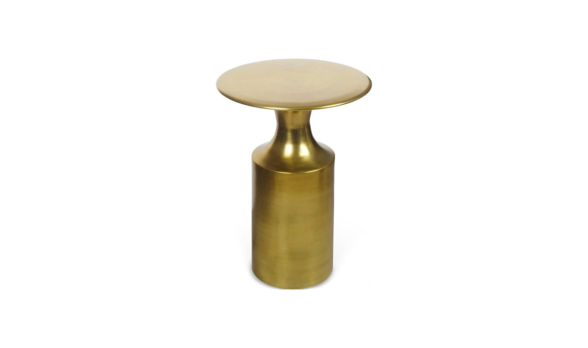 Rialto Accent Table in Gold — three-quarter view