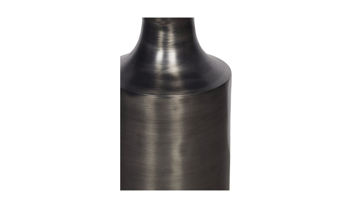 Rialto Accent Table in Polished Zinc — aluminum detail