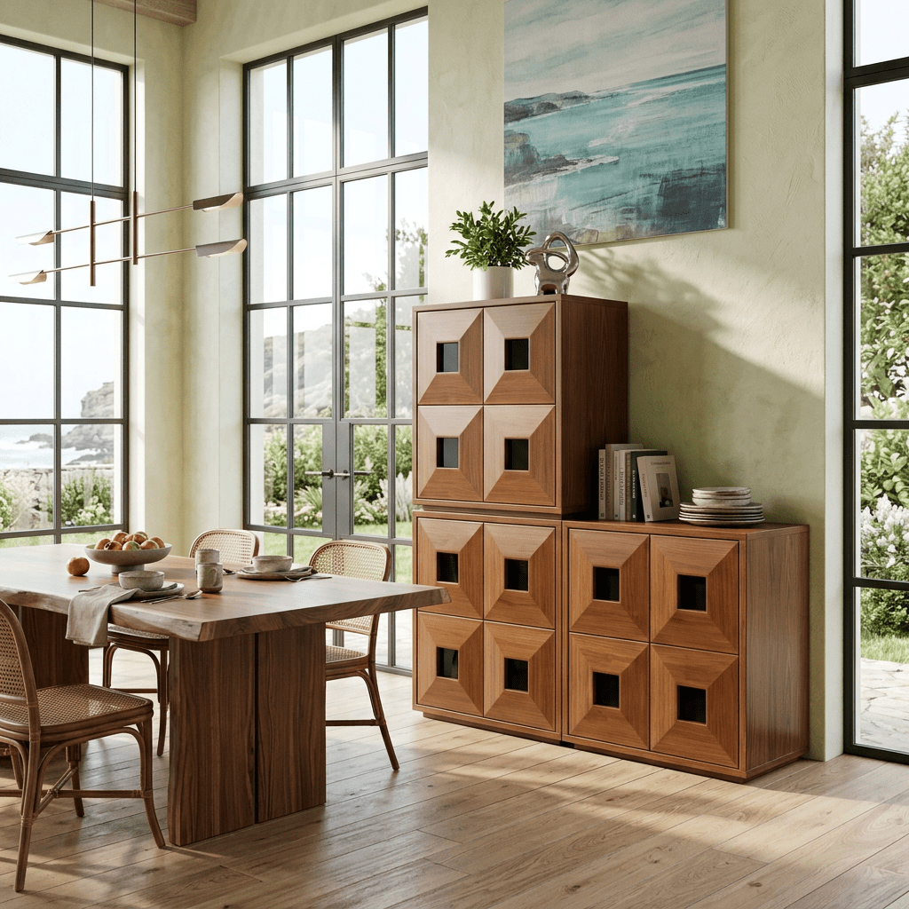 Finn Stackable Walnut Storage - Altera