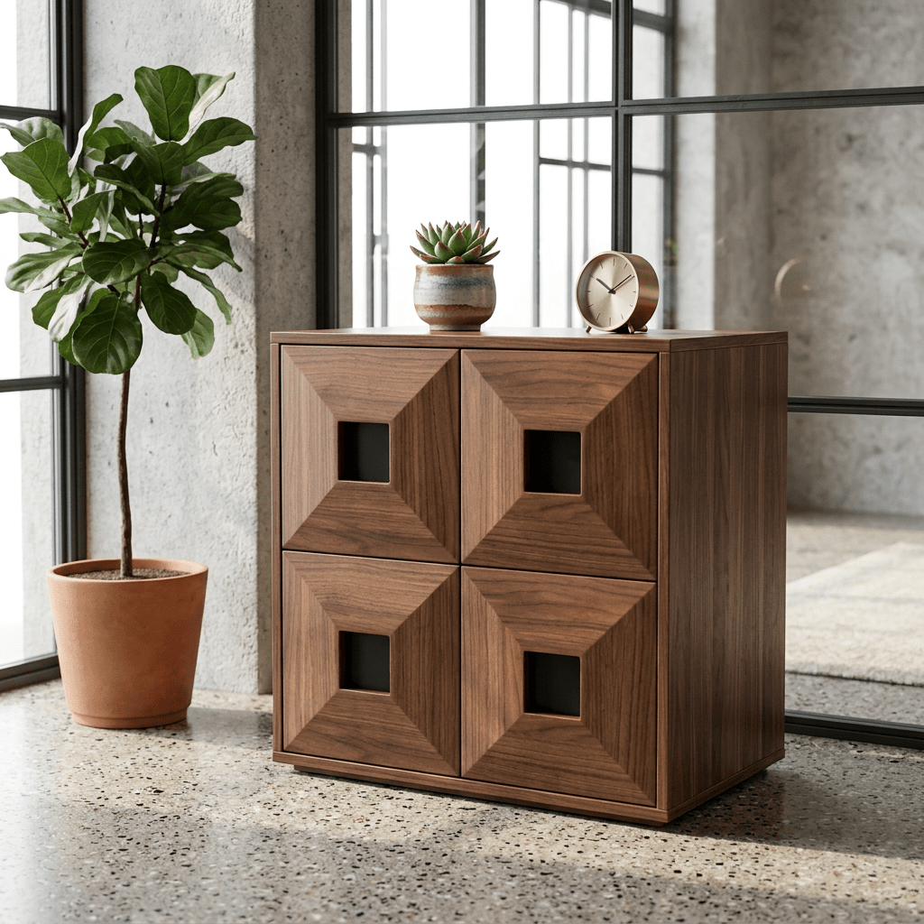 Finn Stackable Walnut Storage - Altera