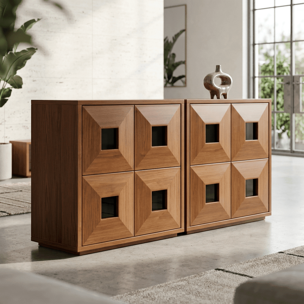 Finn Stackable Walnut Storage - Altera