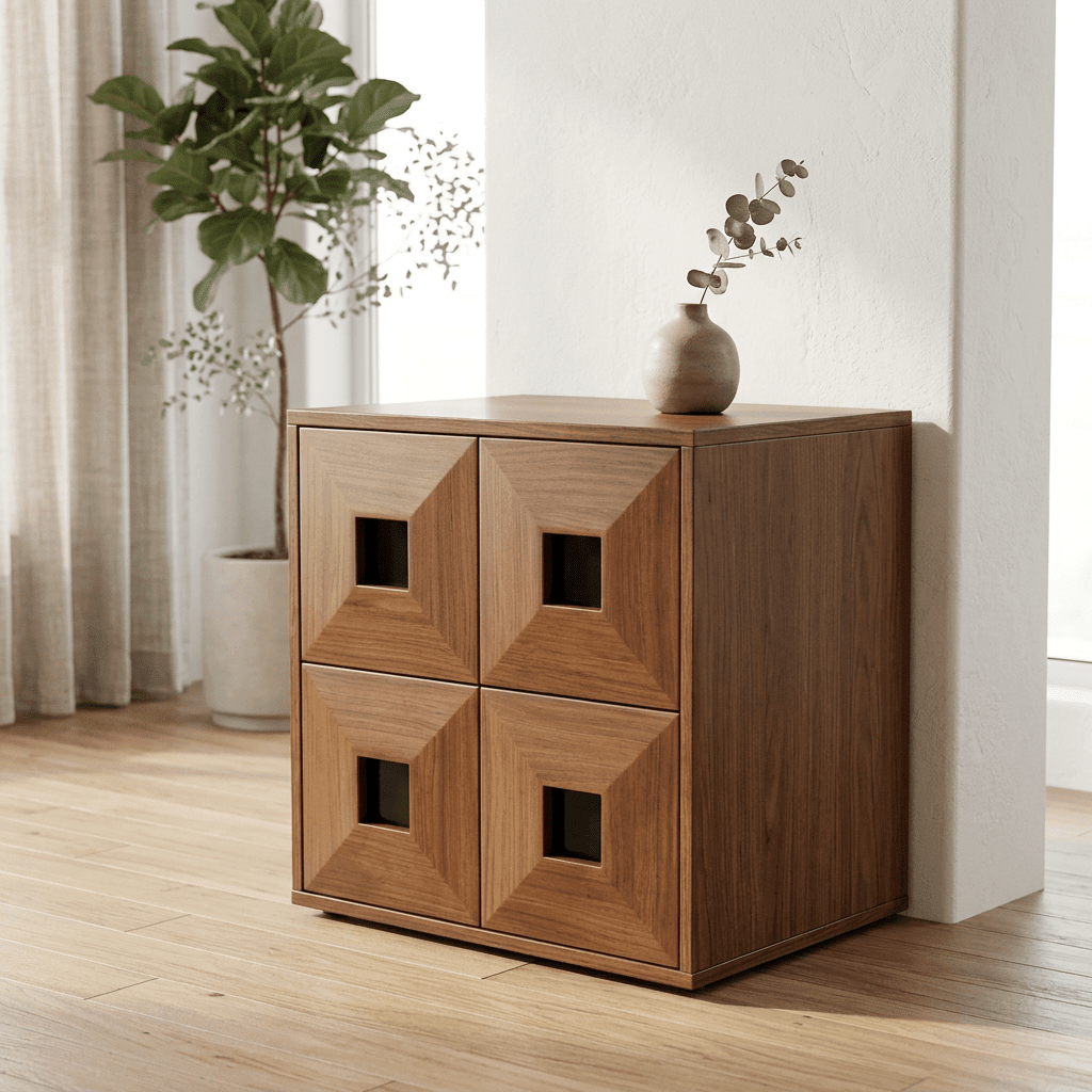 Finn Stackable Walnut Storage - Altera