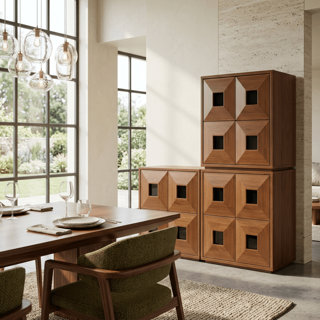 Finn Stackable Walnut Storage - Altera