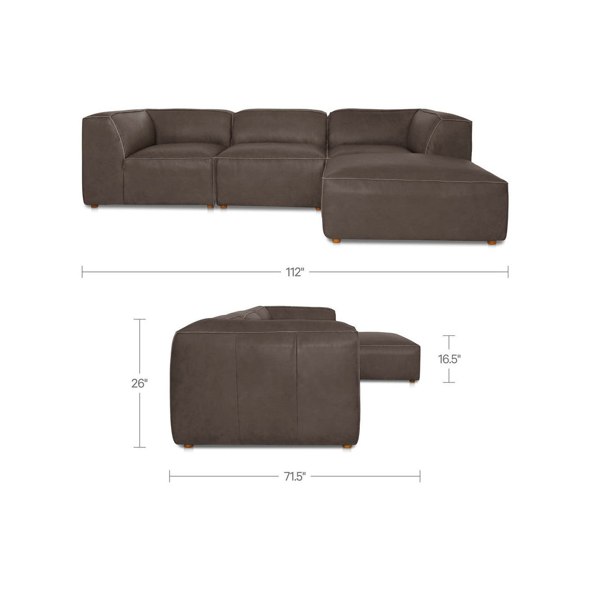 Forres Modular Leather Sectional - Altera