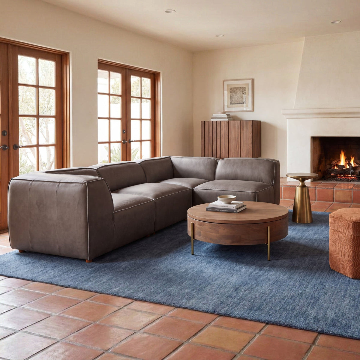 Forres Modular Leather Sectional - Altera