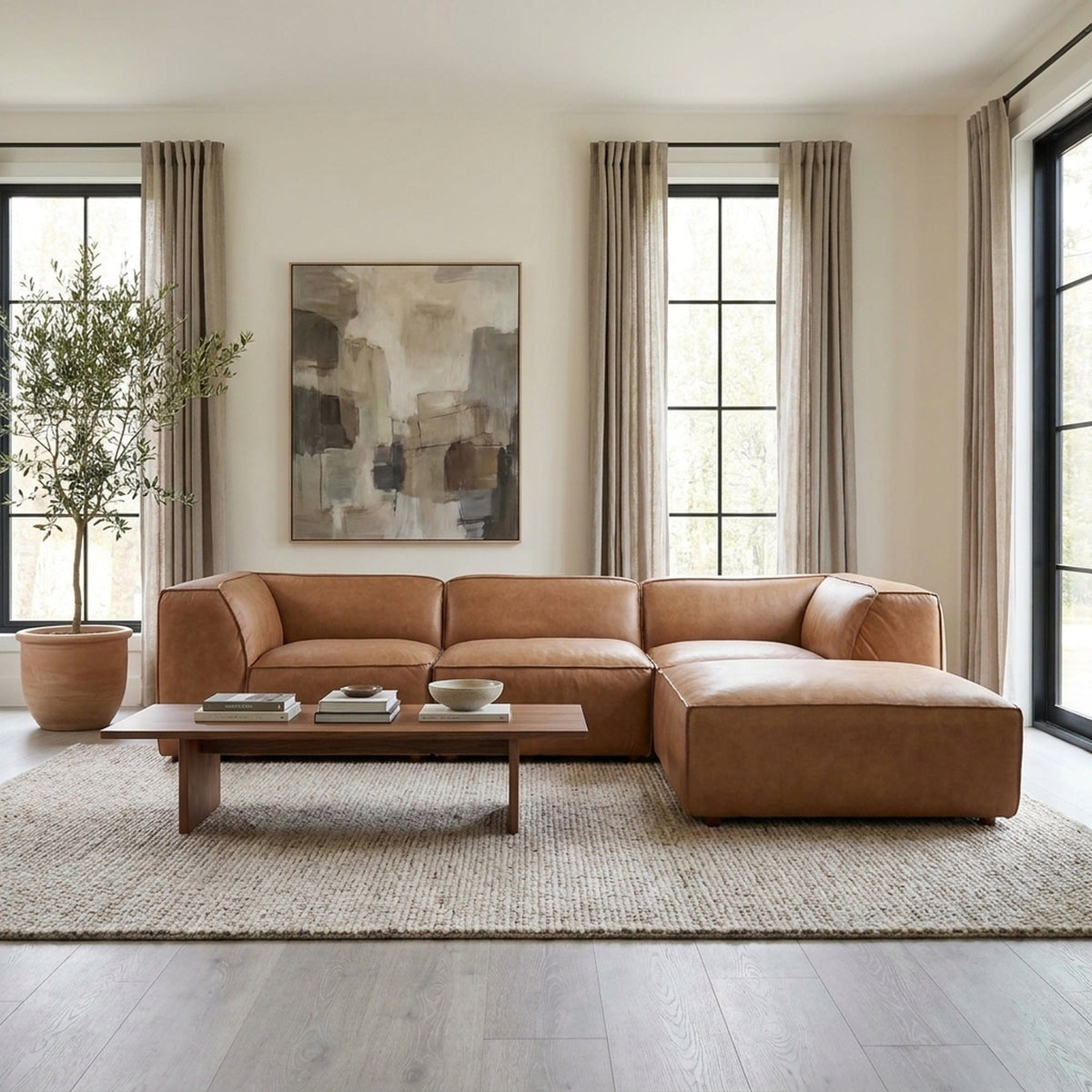 Forres Modular Leather Sectional - Altera