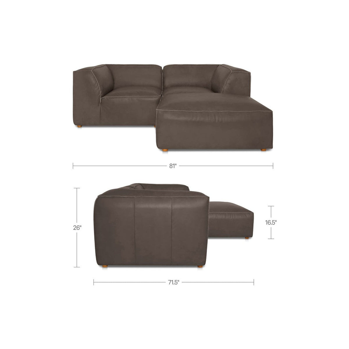 Forres Modular Leather Sectional - Altera